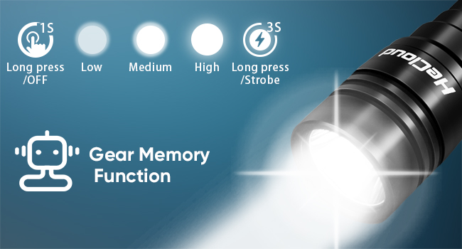 HeCloud flashlight diving with 4 modes