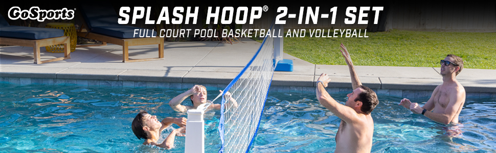 splash hoop, 2-in-1, basketball and volleyball