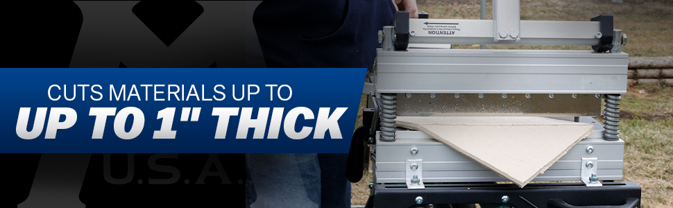 Cuts up to 1" thick graphic