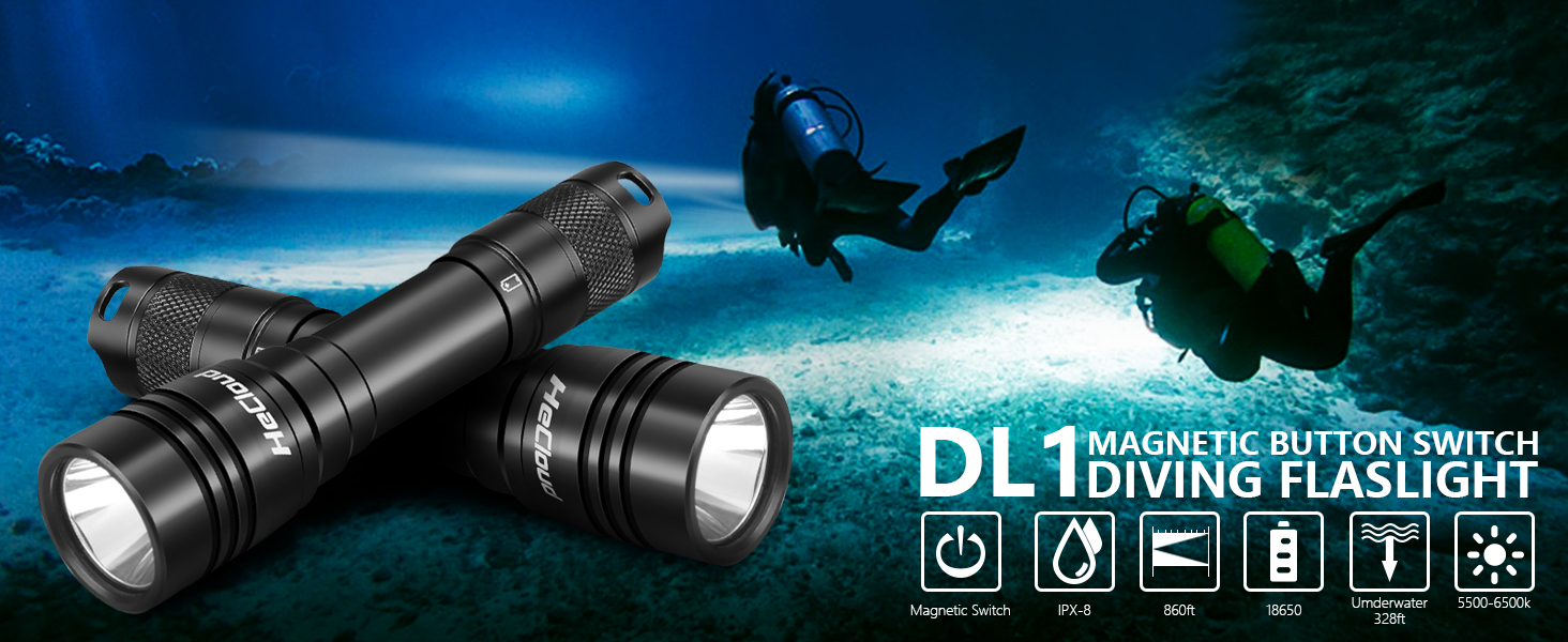 HeCloud Diving Flashlight
