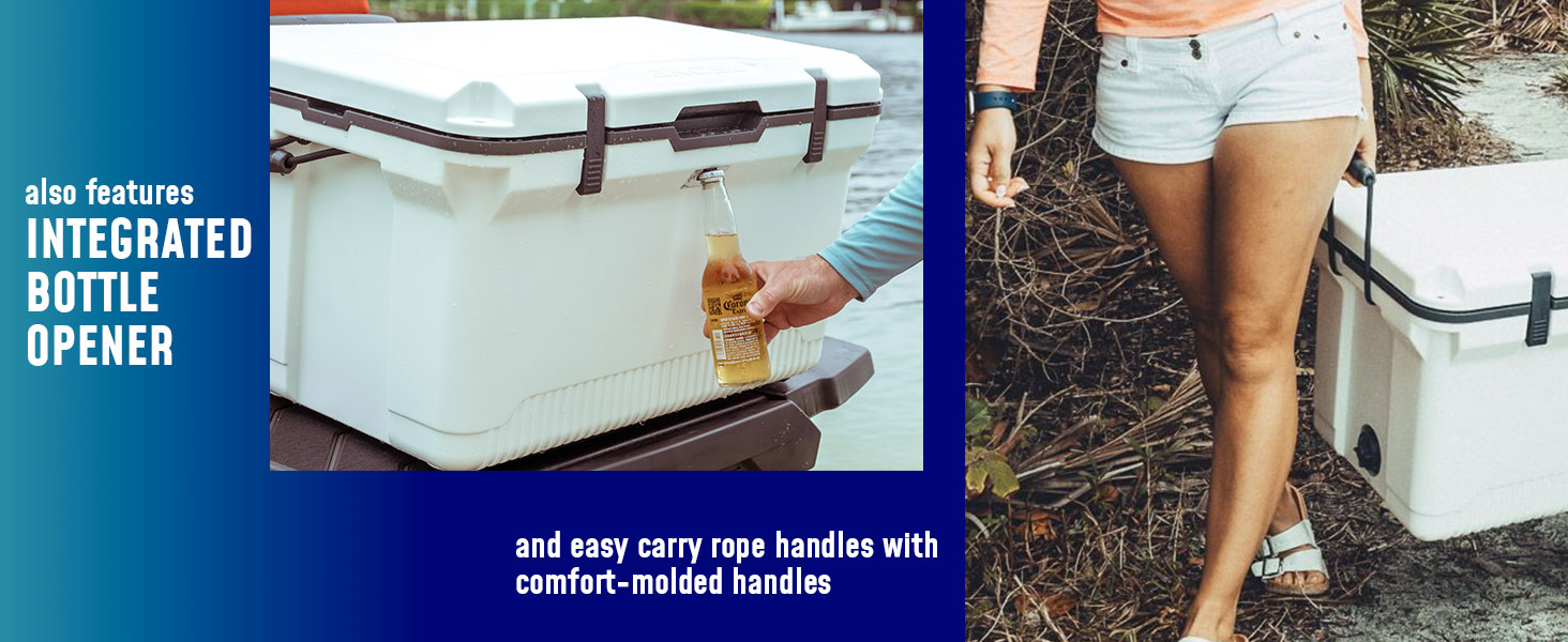 Integrated bottle Opener marine cooler hard shell cooler hieleras large ice chest large coolers